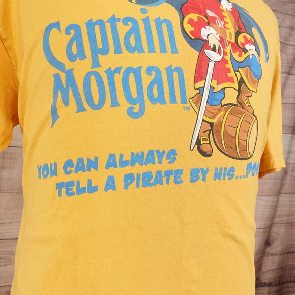 VINTAGE CAPTAIN MORGAN RUM LIQUOR PROMO FUFTH SUN 00s Y2K TSHIRT SIZE L - Picture 2 of 8